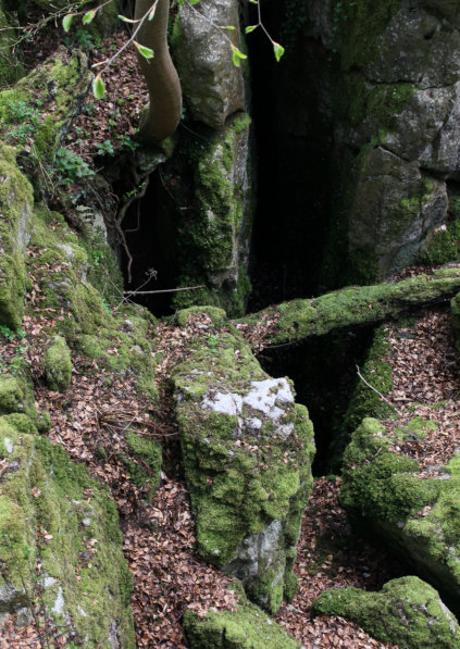 geheimnisvolle Spalte im "Felsenmeer"